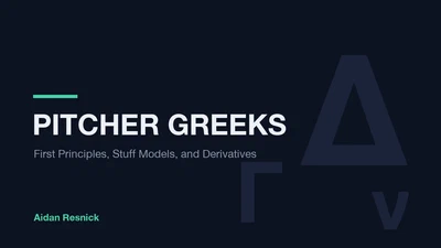 Pitcher Greeks: First Principles, Stuff Models, and Derivatives featured image